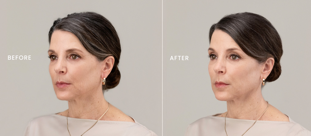 Dermal filler, before and after
