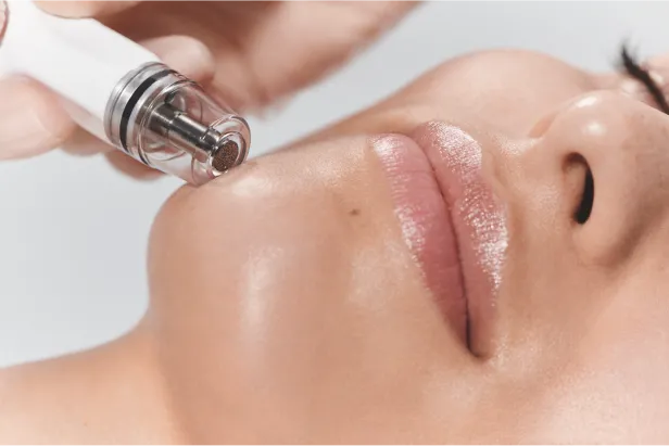 Diamond Glow facial treatment in progress